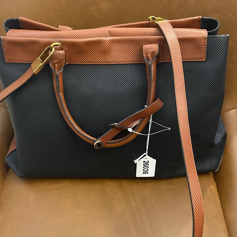Bottega Veneta Black and Brown Tote
